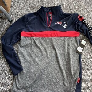 New England Patriots 1/4 Zip NFL Youth Size 14-16 Boys Football